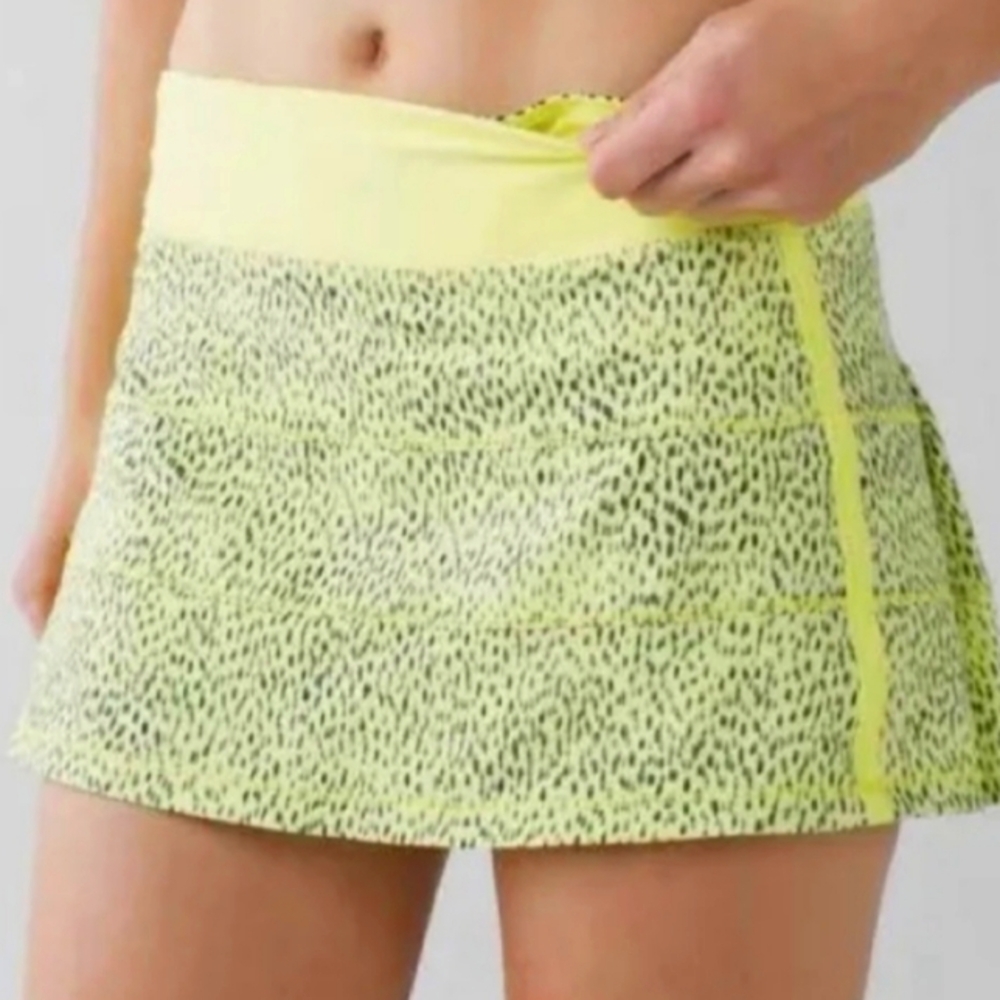 lululemon athletica Yellow Print Run Skirt